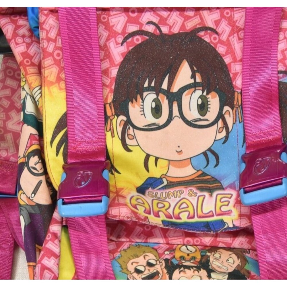 Vintage Dr Slump Arale Backpack Akira Made In Italy Pink Anime Manga School Bag View 4